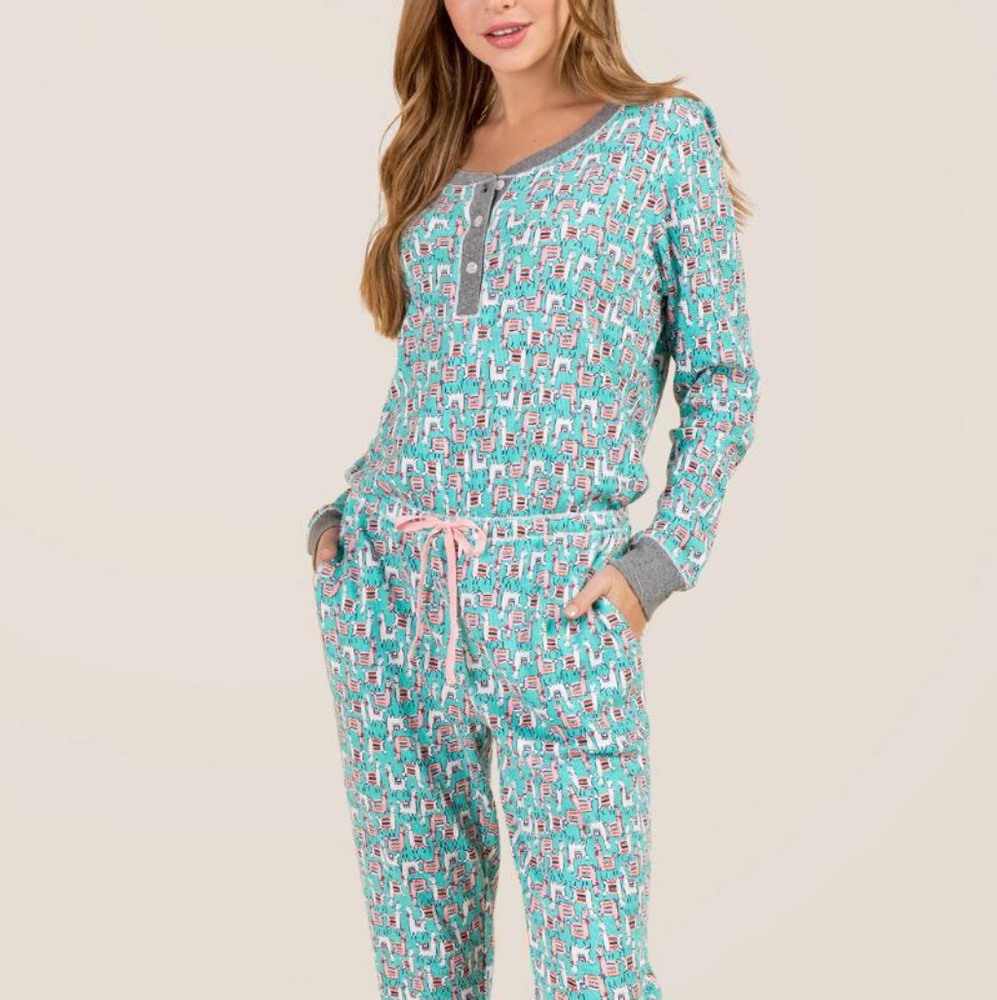 Franchesca's Thermal Llama Onesie size Large